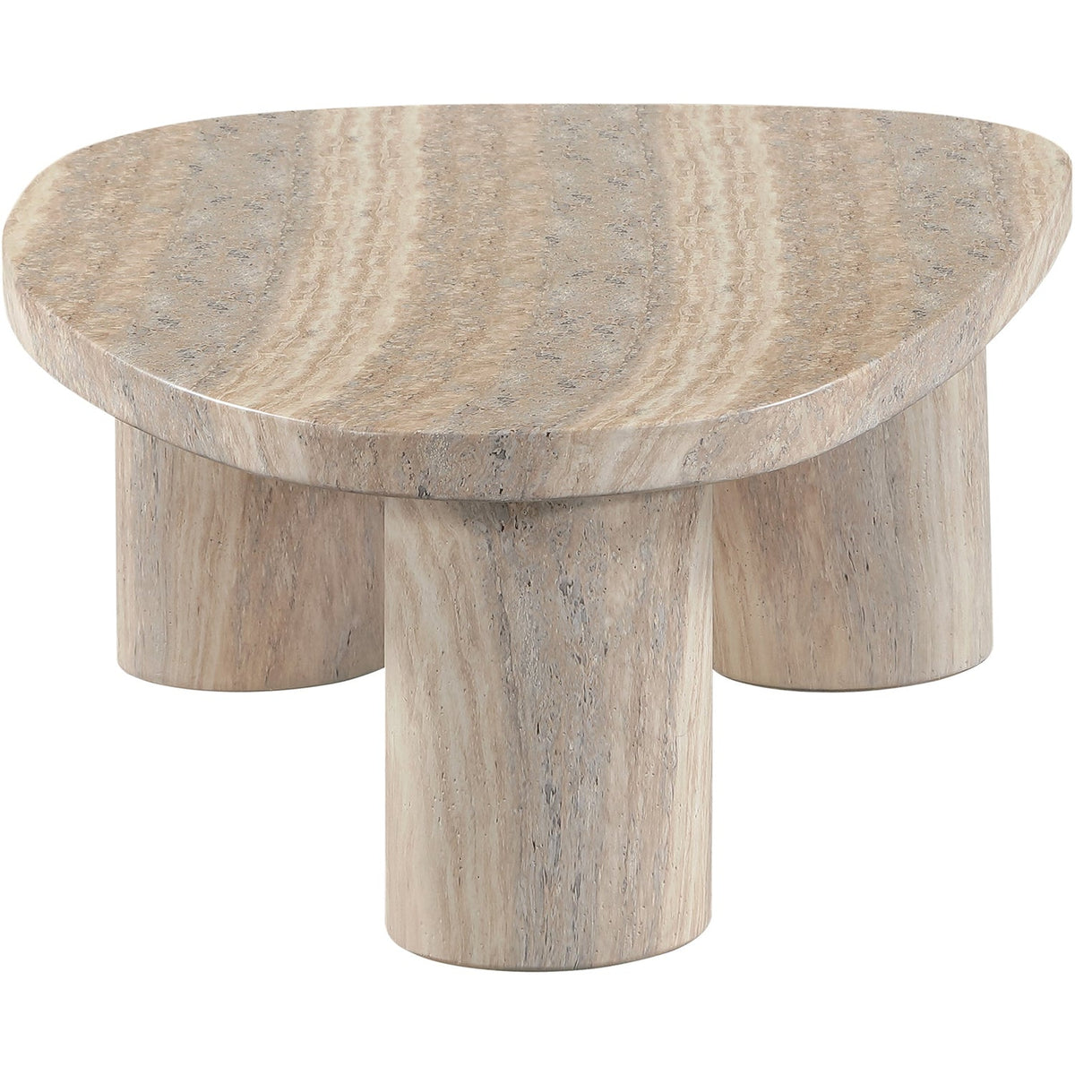 Teramo Travertine Concrete Indoor/Outdoor Coffee Table