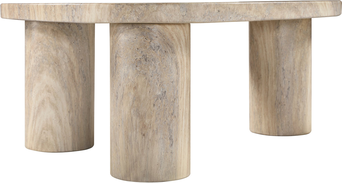 Teramo Travertine Concrete Indoor/Outdoor Coffee Table