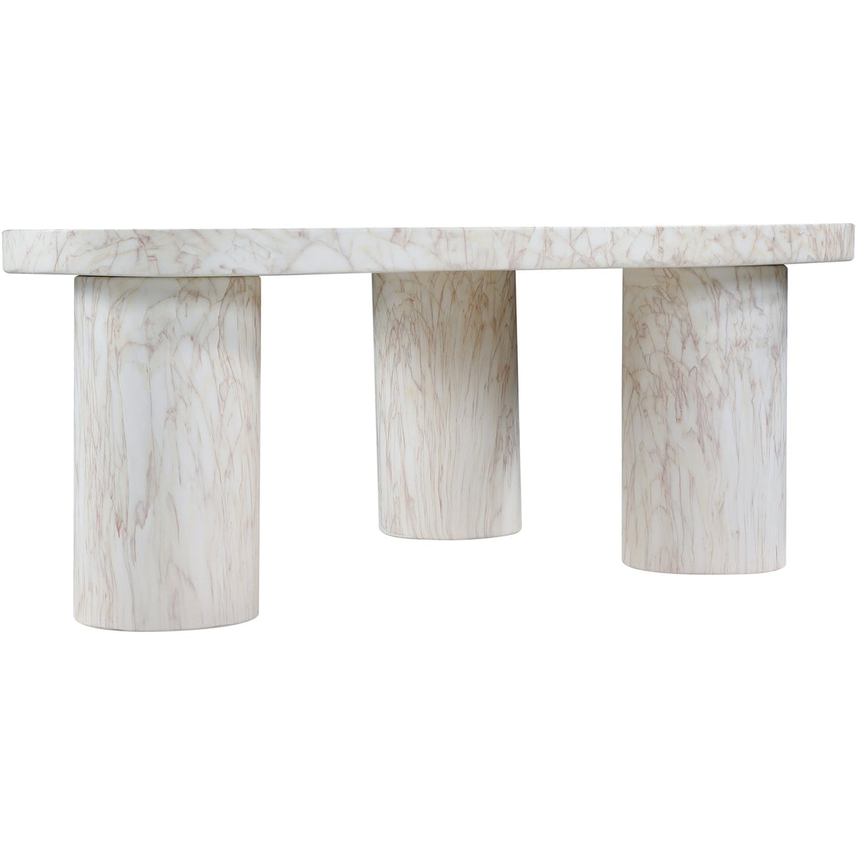 Teramo White Concrete Indoor/Outdoor Coffee Table