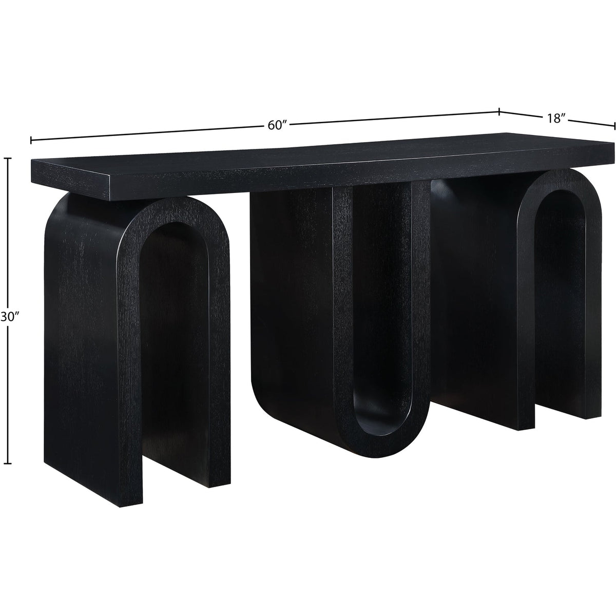 Westbourne Black Oak Veneer Console Table