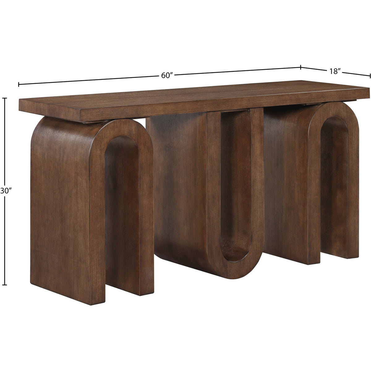 Westbourne Brown Oak Veneer Console Table