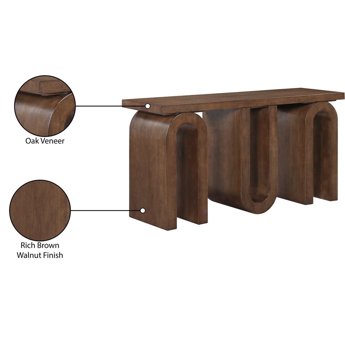 Westbourne Brown Oak Veneer Console Table