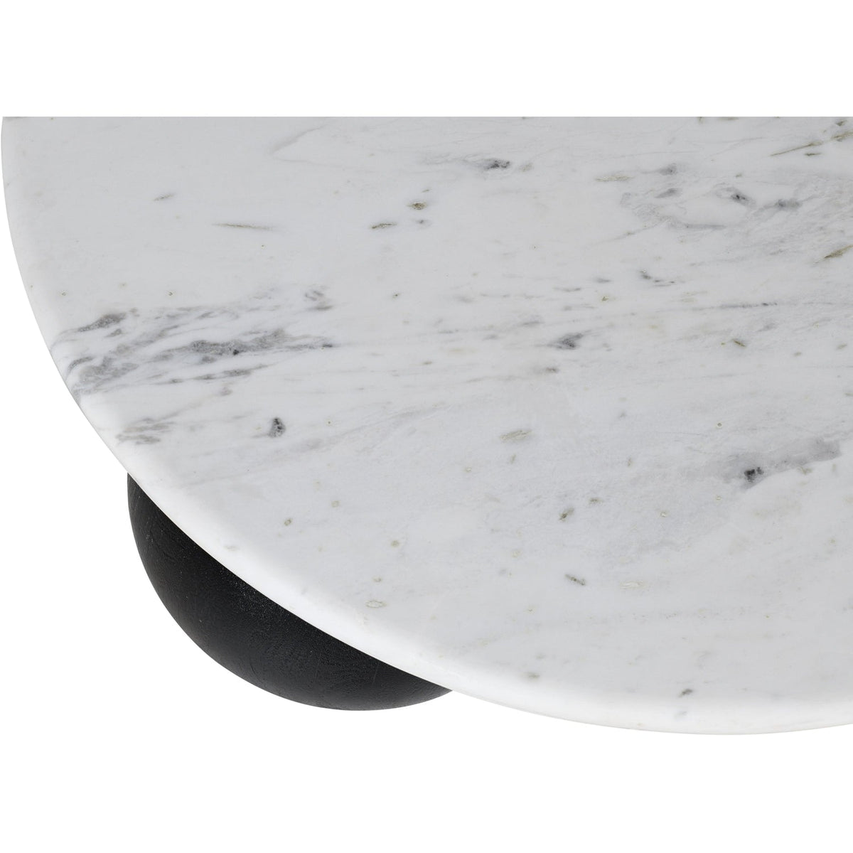 Treviso White Genuine Marble Top And Mango Wood Base Coffee Table