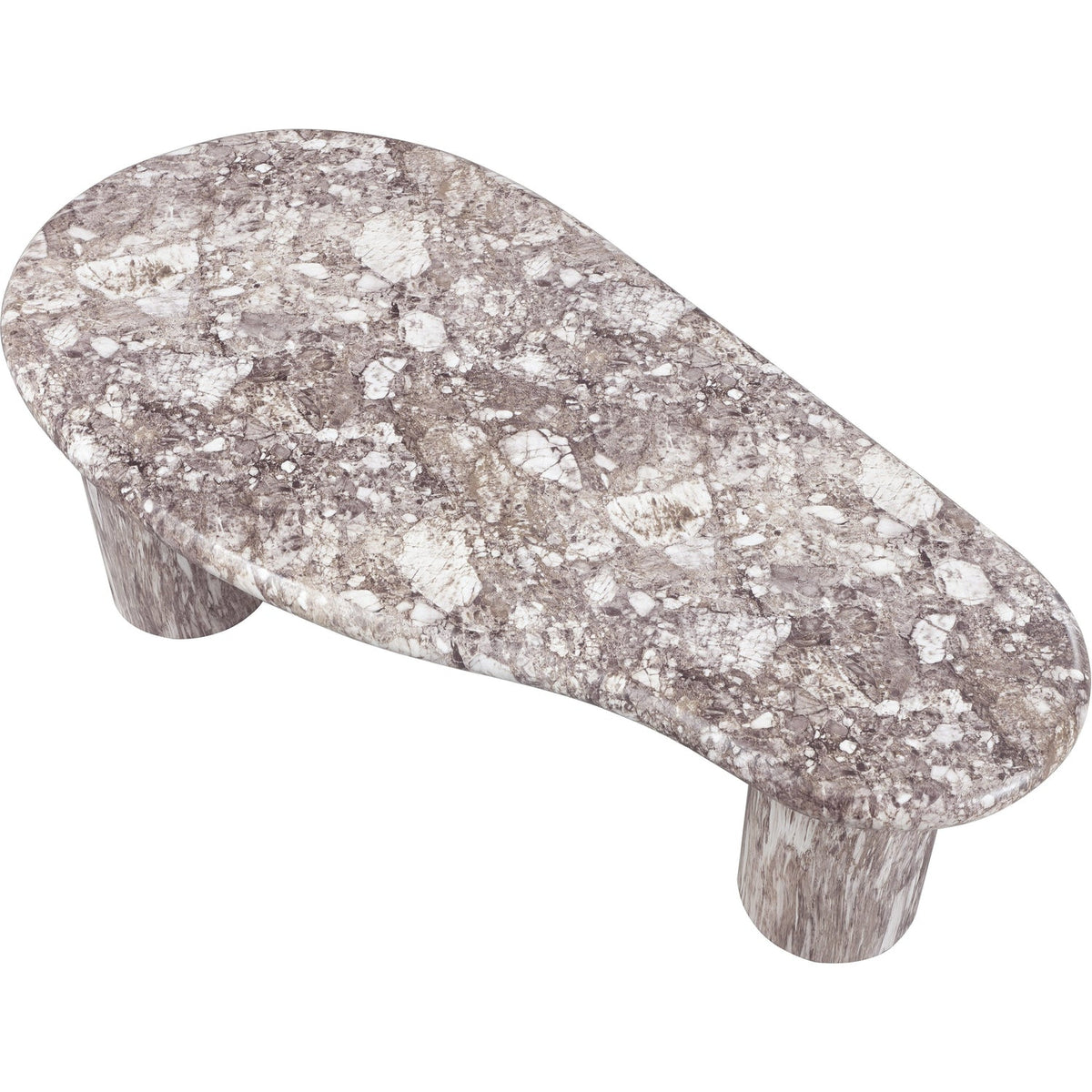 Sassari Brown Marble Finish Concrete Indoor/Outdoor Coffee Table