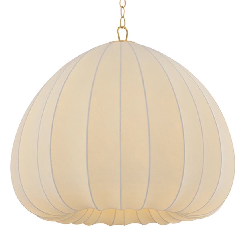 Hudson Valley Lighting Oak Summit Large Pendant in Aged Brass, primary product view