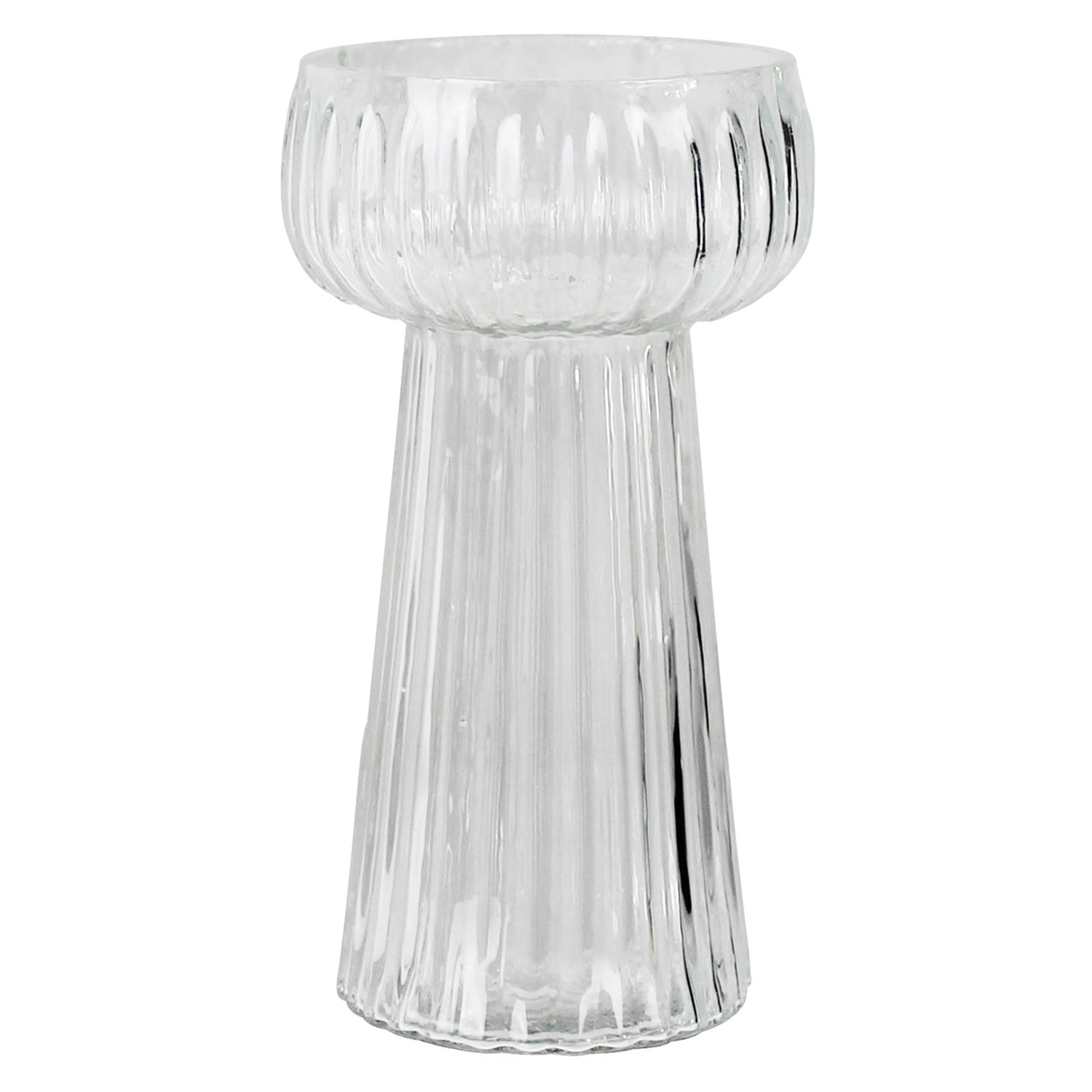 Fluted Ribbed Bulb Vase