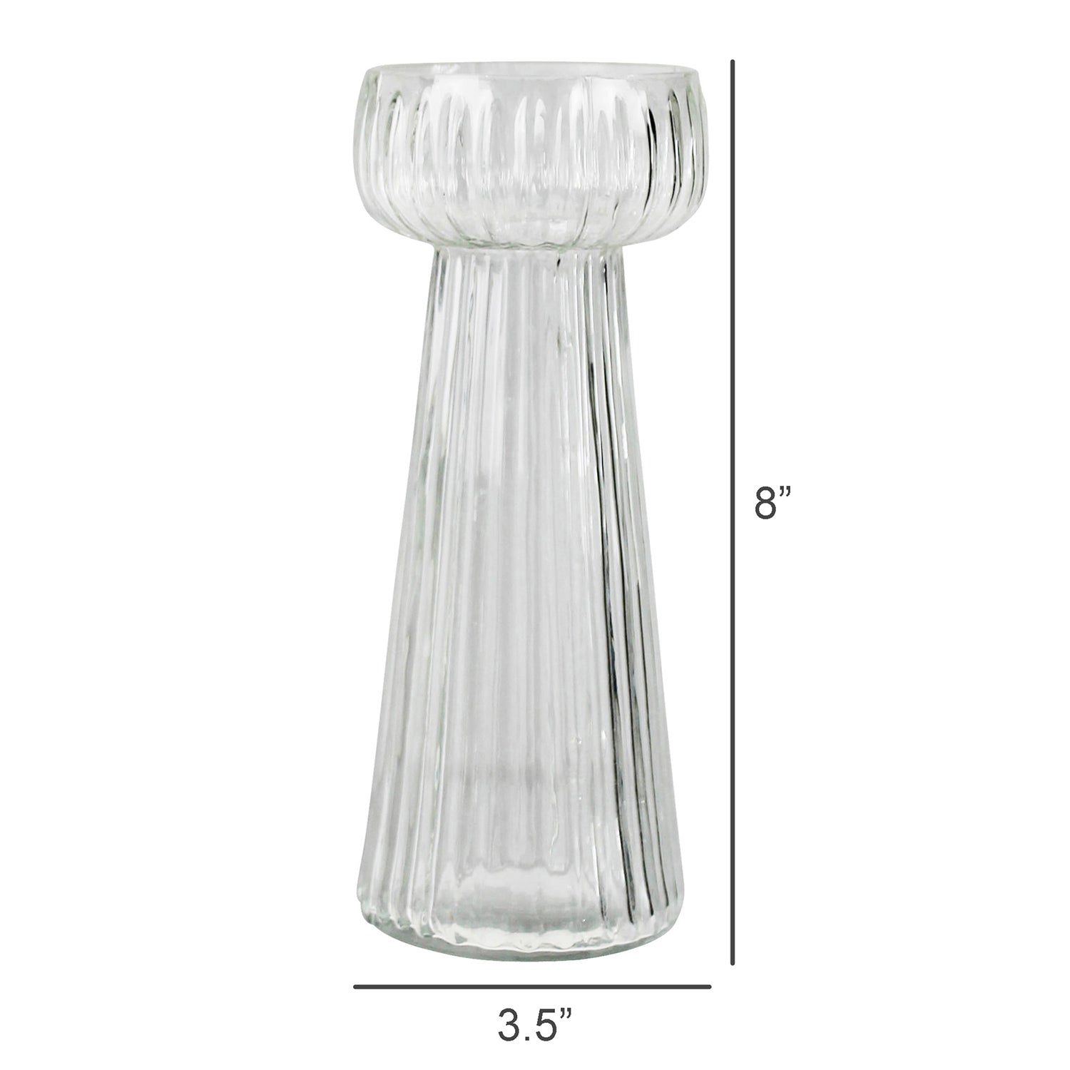 Fluted Ribbed Bulb Vase