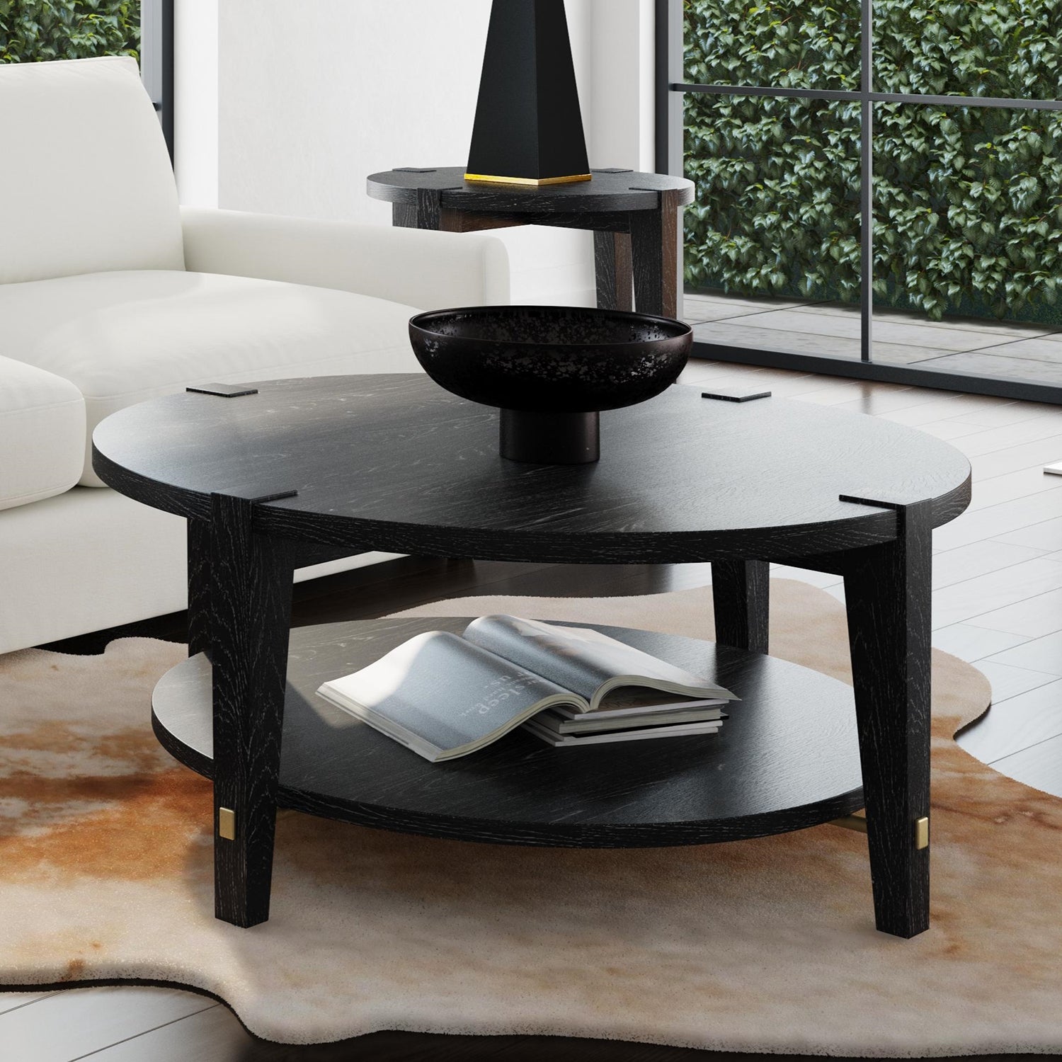 Bassett Mirror Whitfield Round Cocktail Table