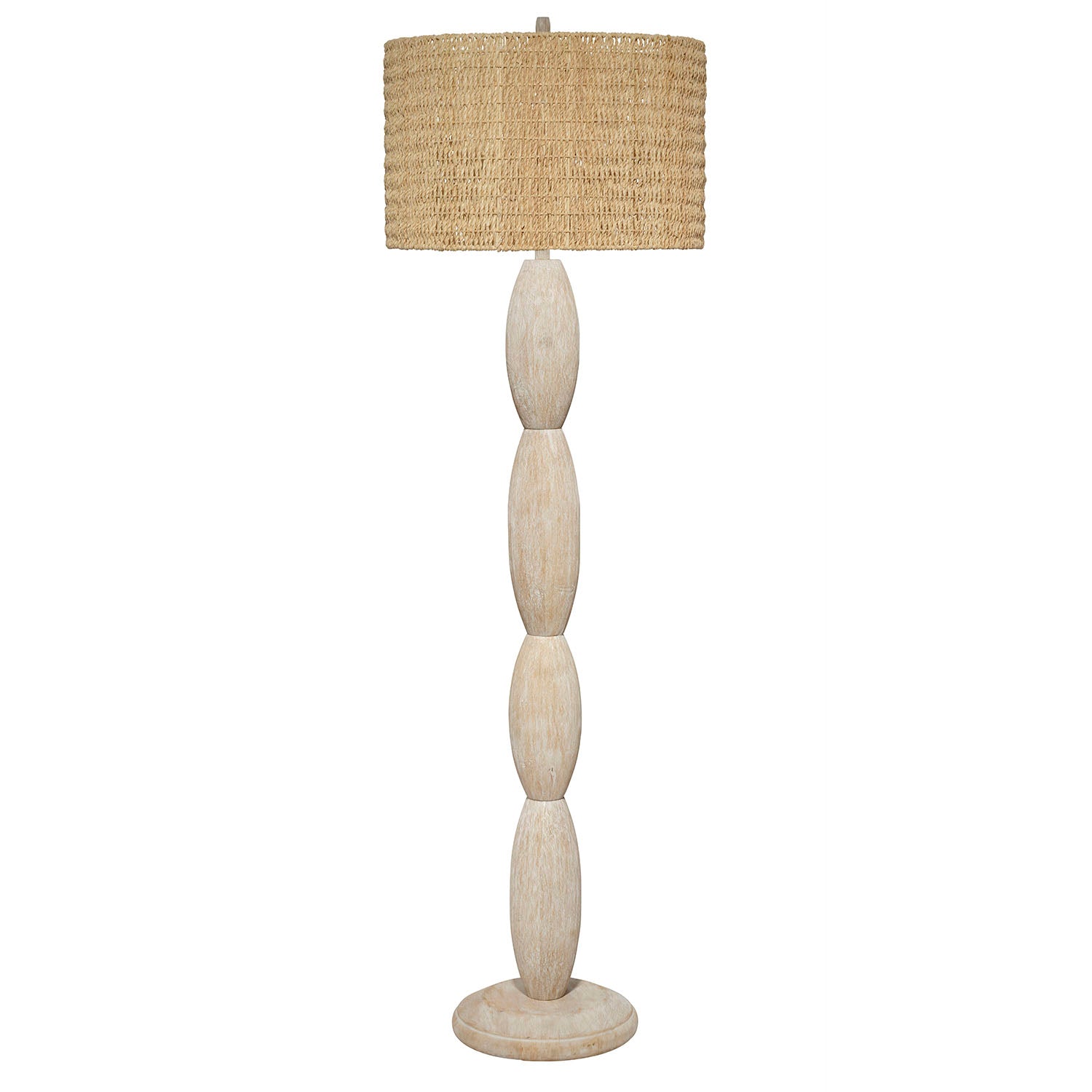 Jamie Young Almond White Washed Floor Lamp
