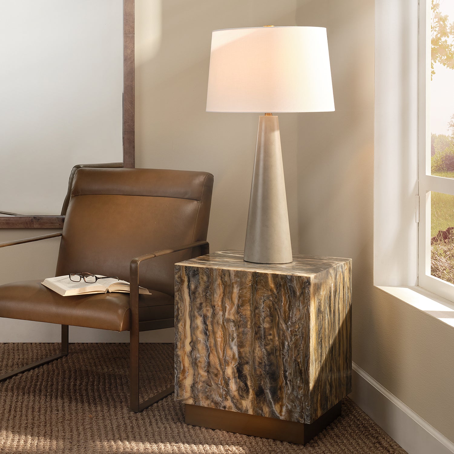 Jamie Young Alps Warm Grey Table Lamp