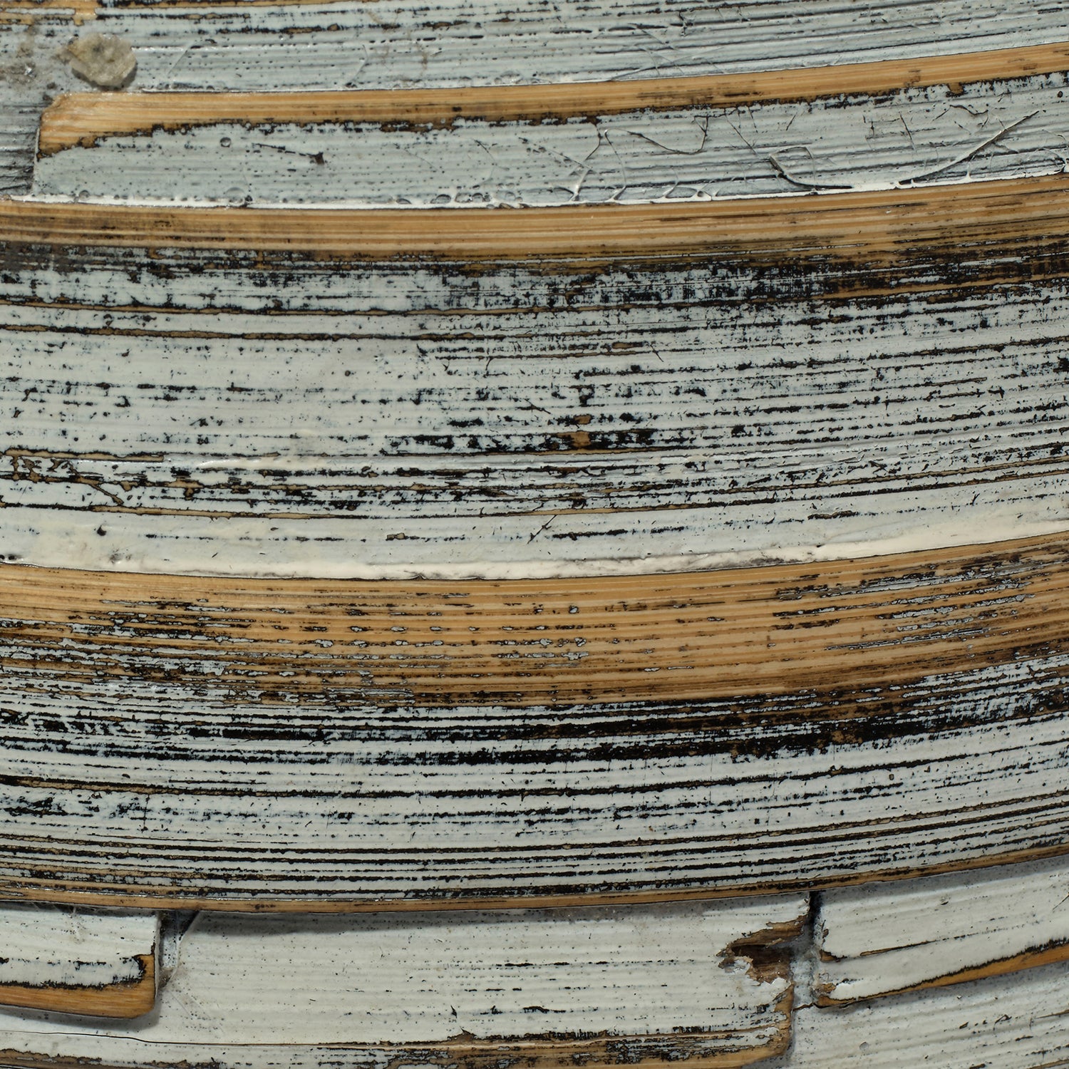 Jamie Young Cocoon White White Washed Bamboo Table Lamp