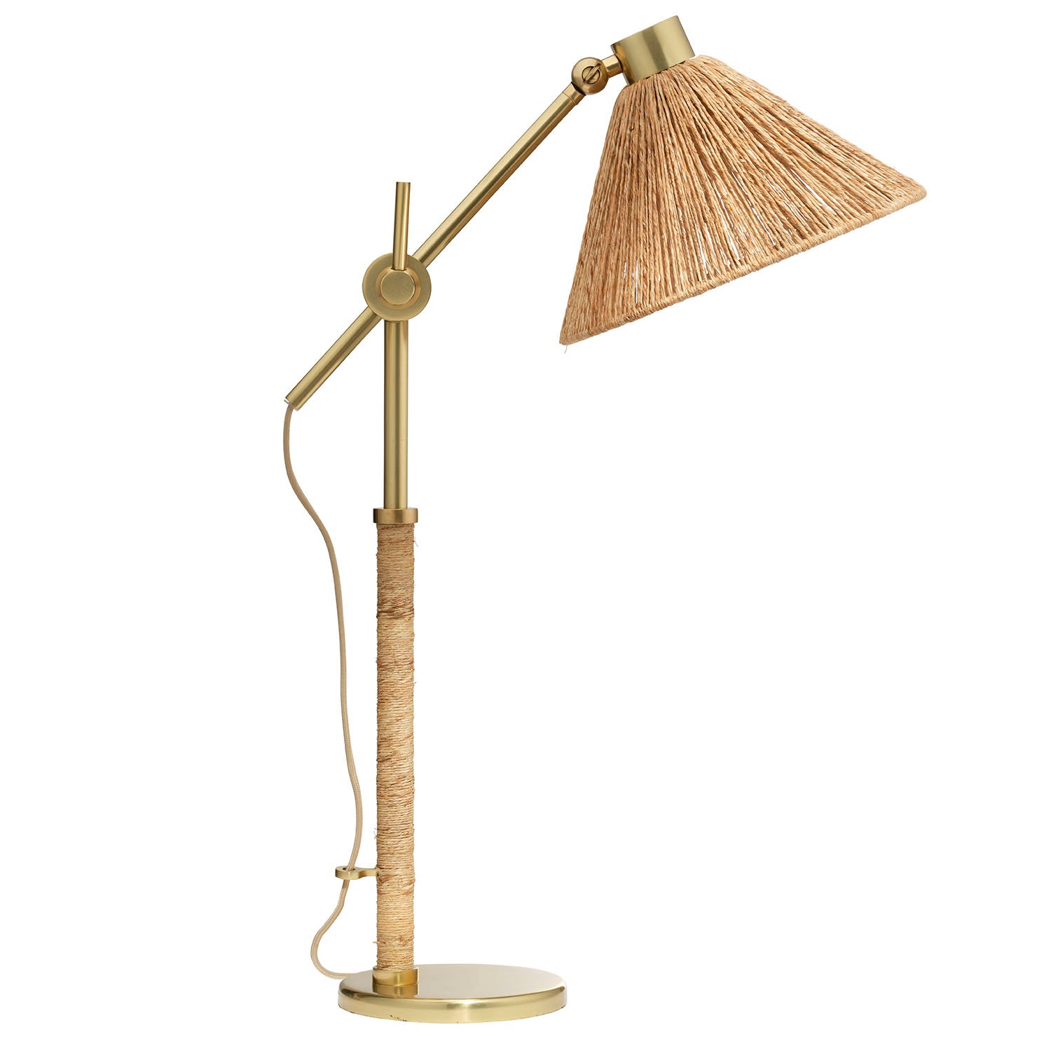 Jamie Young Fitzgerald Natural Abaca Rope Table Lamp