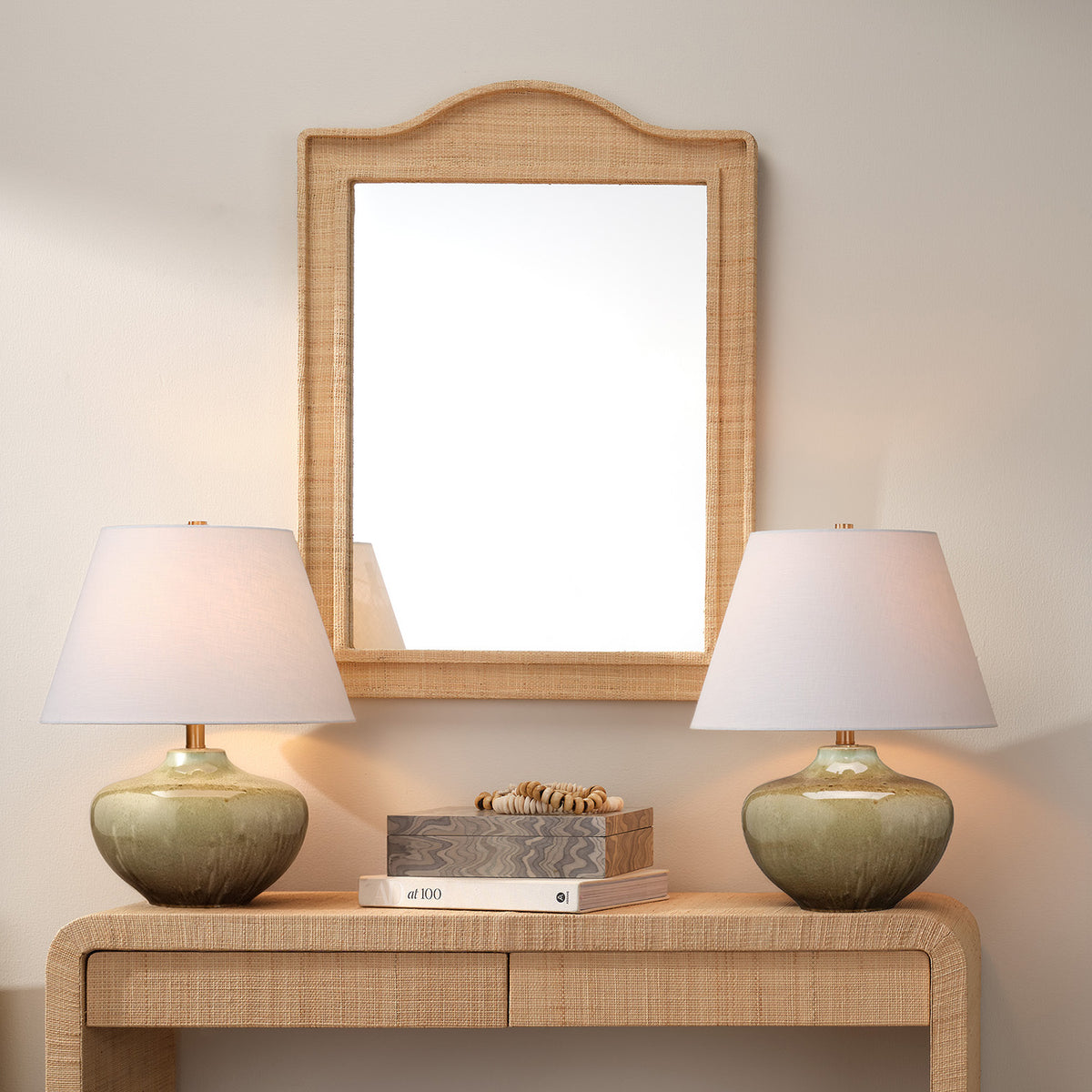 Jamie Young Monroe Olive Green Table Lamp
