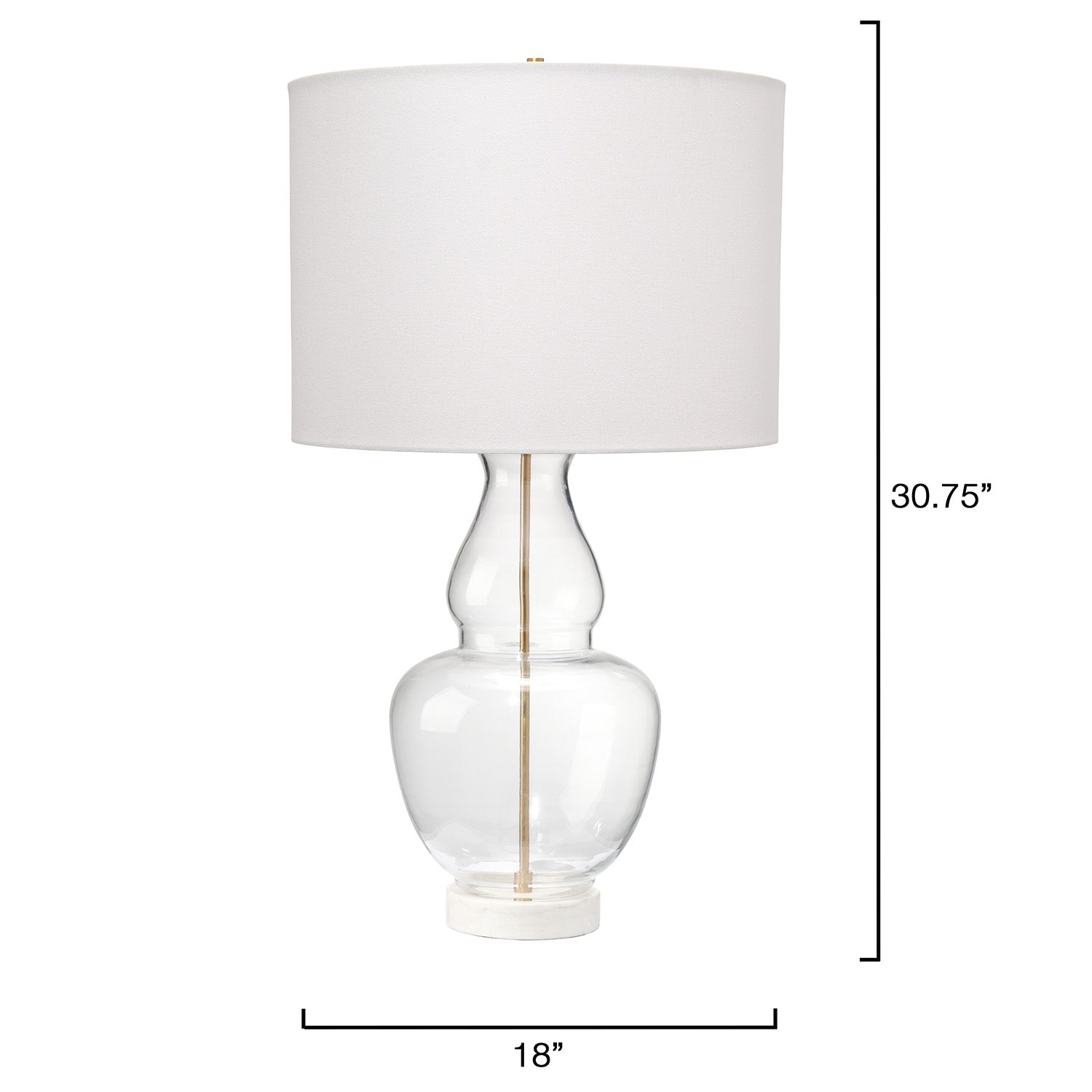 Jamie Young Poised Clear Glass Table Lamp