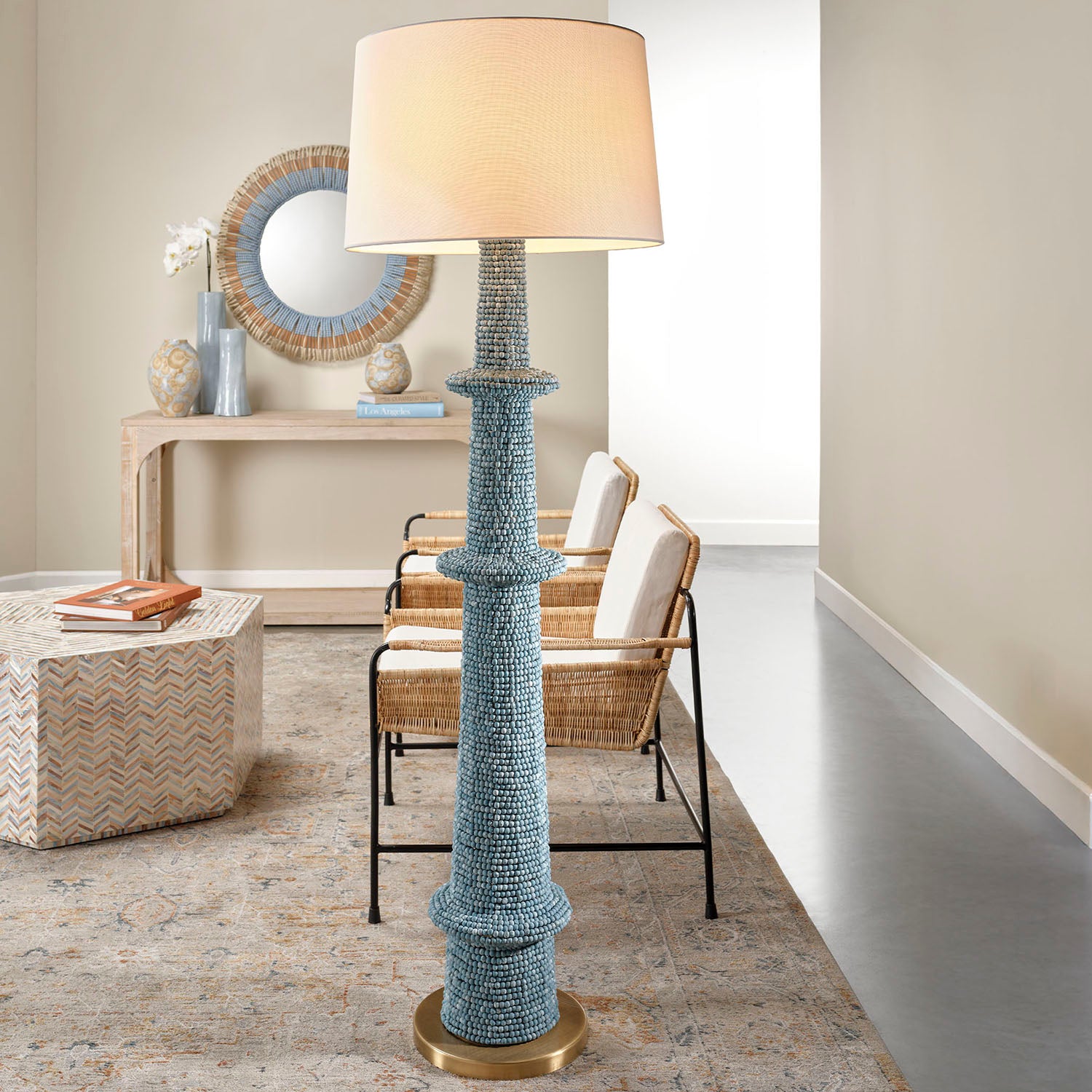 Jamie Young Rowan Blue Floor Lamp