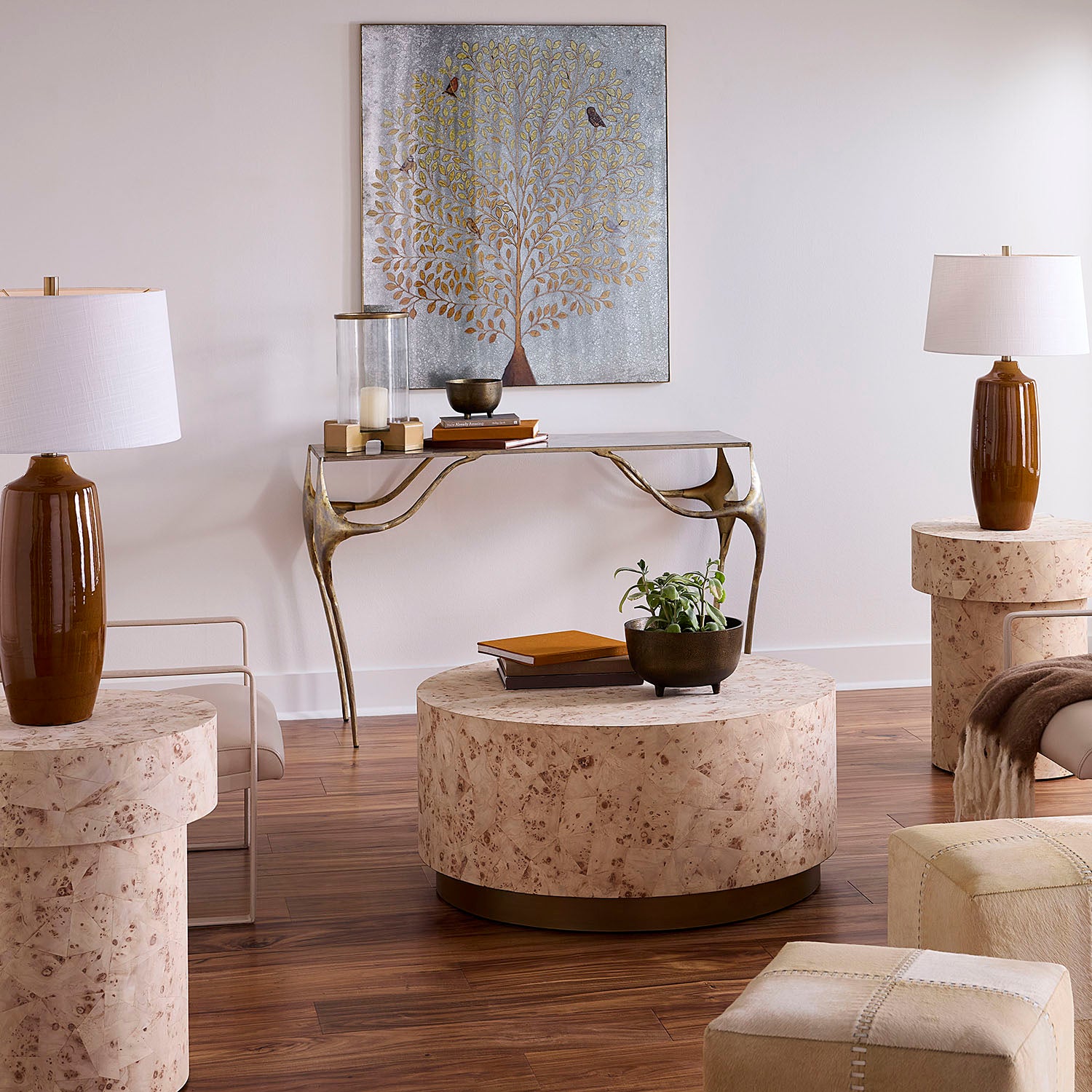Jamie Young Toffee Cider Brown Table Lamp