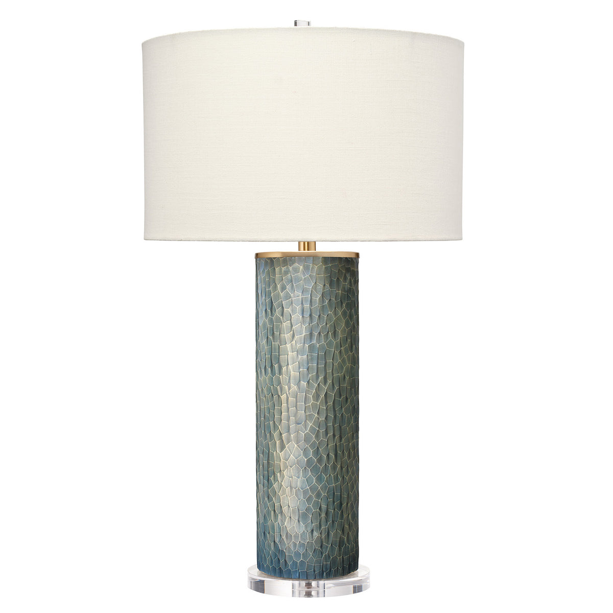 Jamie Young Viper Truffle Etched Glass Table Lamp