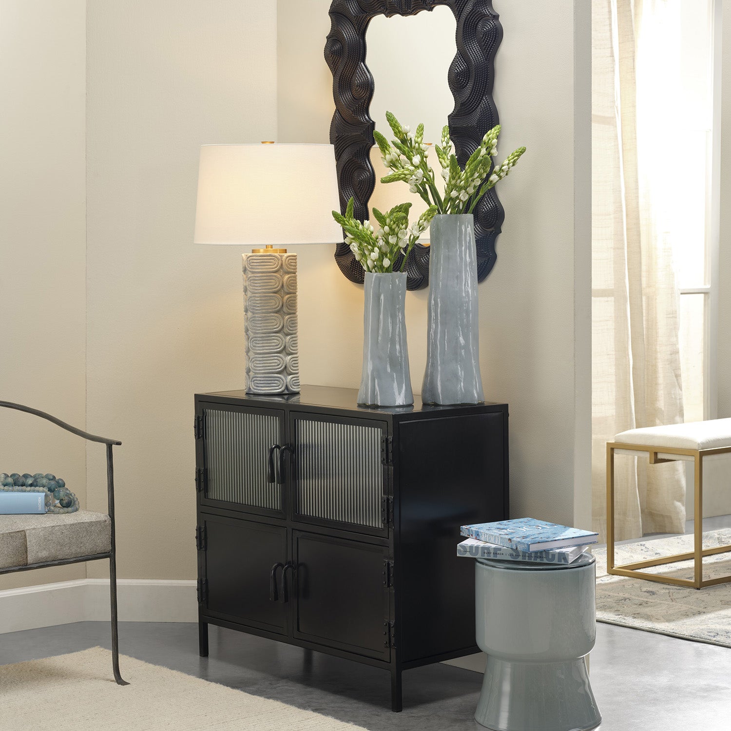 Jamie Young Wright Blue Table Lamp