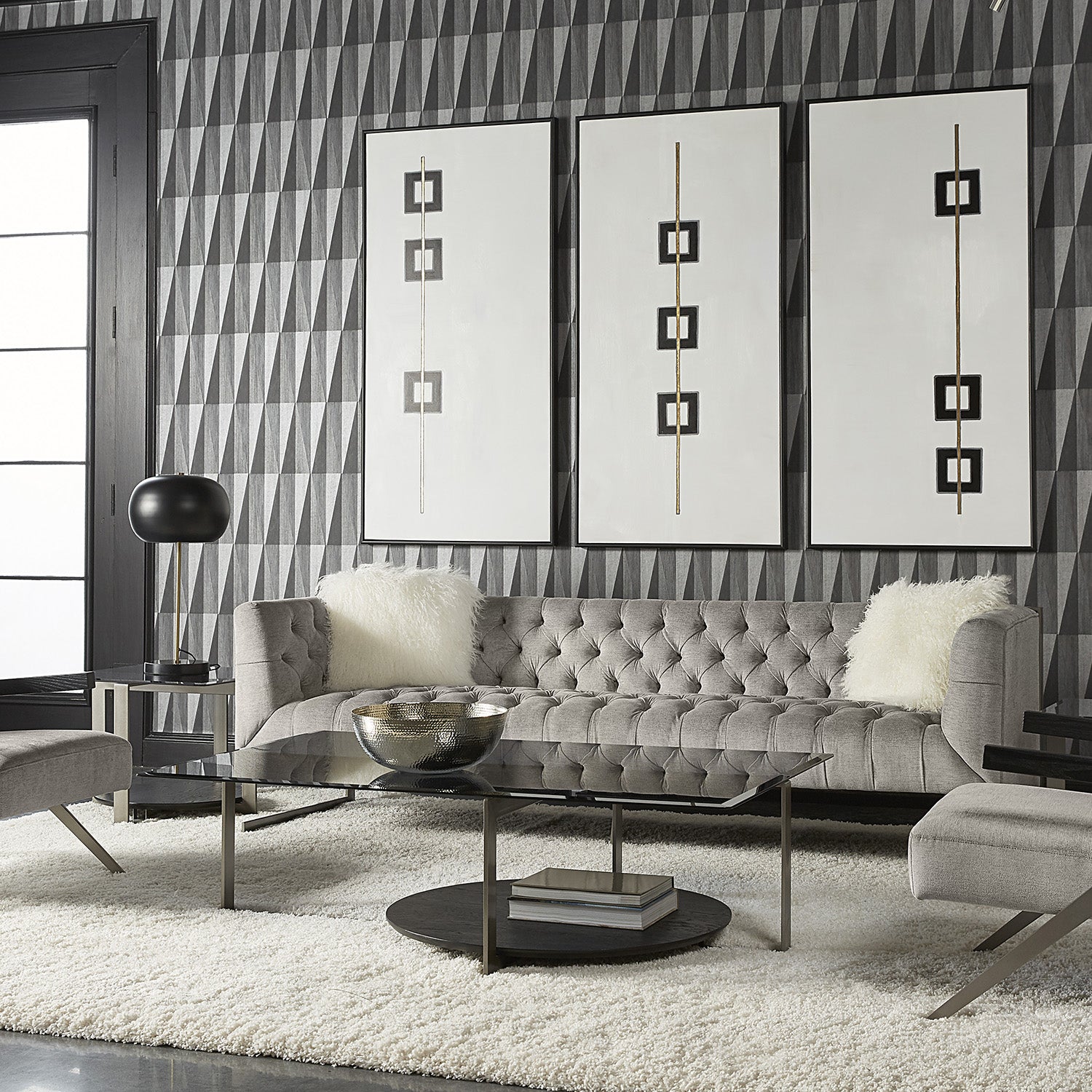 Sunpan Boxed In Framed Canvas Art Set Of 3