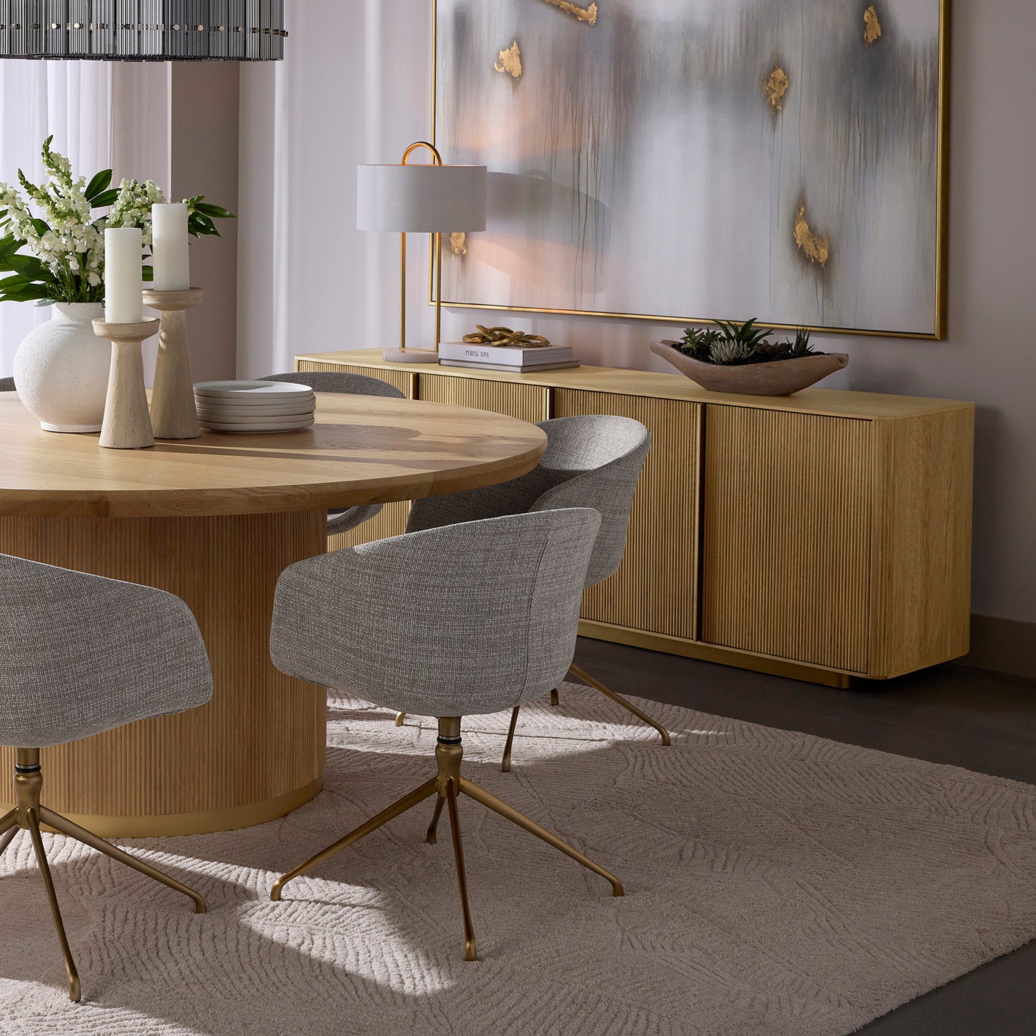 Sunpan Water Marks Framed Canvas Art