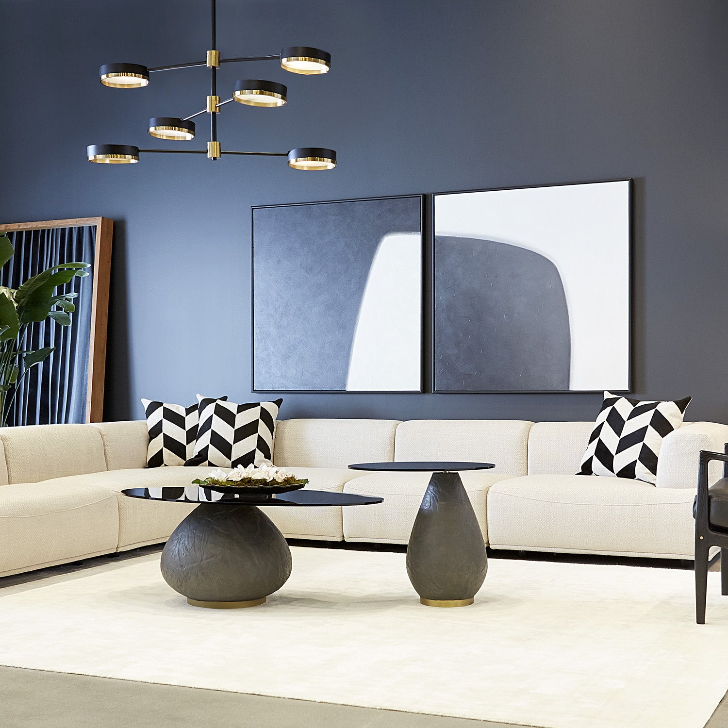 Sunpan Double Cross Framed Canvas Art Set Of 2