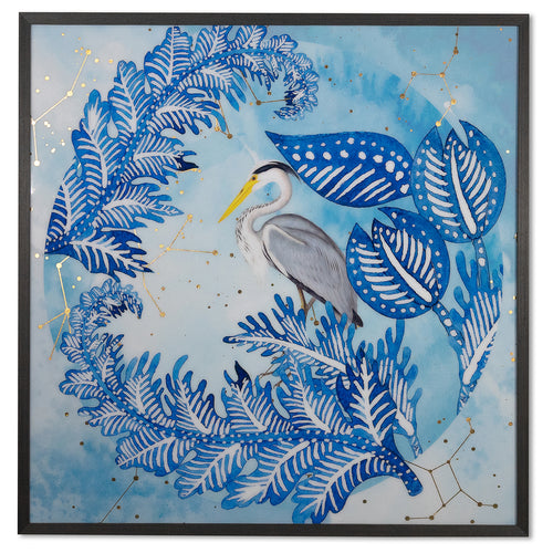 Sunpan Blue Heron Framed Art