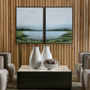 Sunpan Lakeside Views Framed Canvas Art Set Of 2