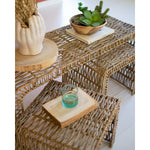 Open Weave Coffee Table Set of 3