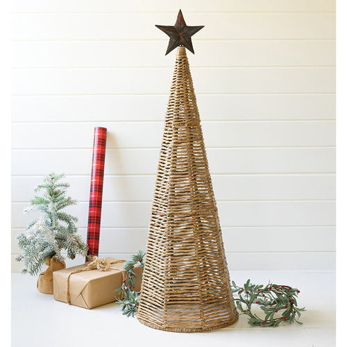 Star Seagrass Christmas Tree Sculpture