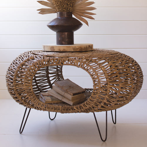 Woven Oval Coffee Table