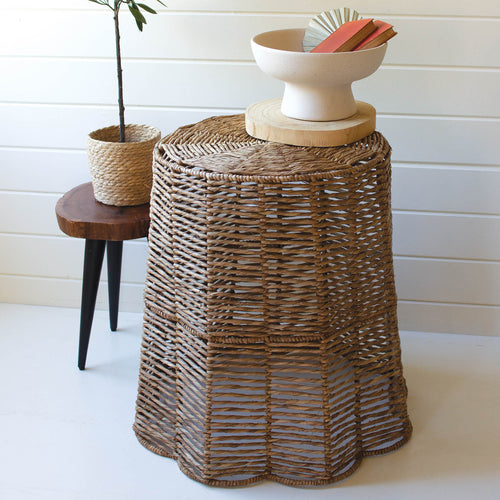 Ripple Seagrass Side Table