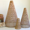 Stacking Seagrass and Iron Stacking Topiary Set of 3