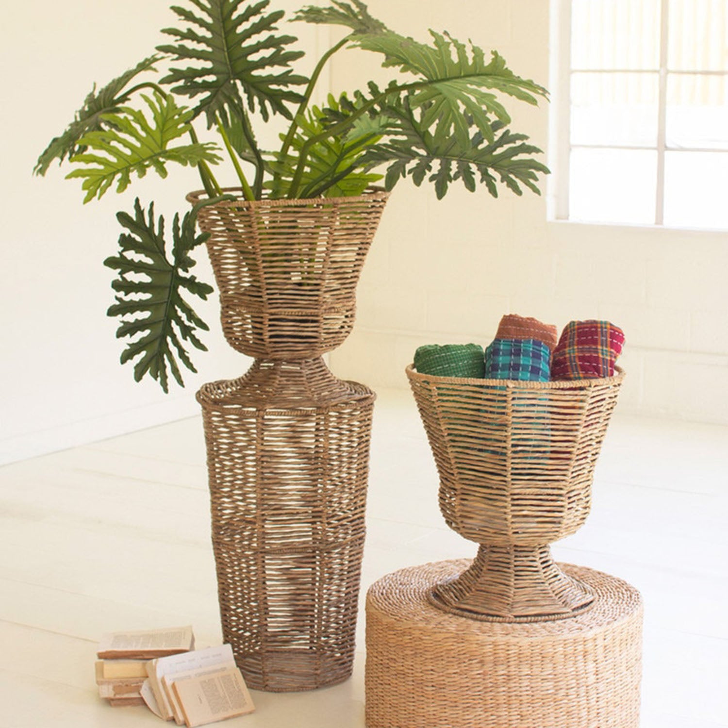 Iron and Seagrass Urn