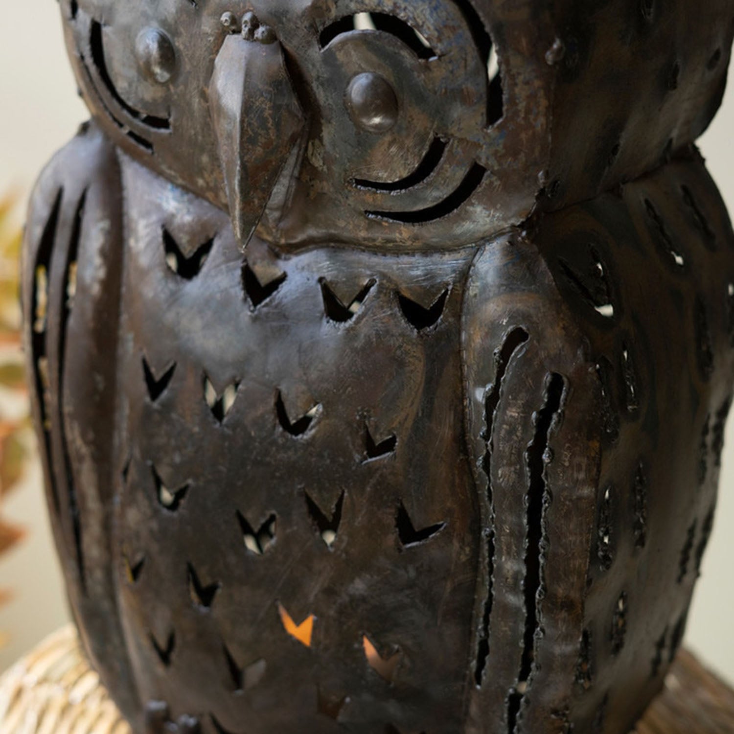 Rustic Owl Luminary