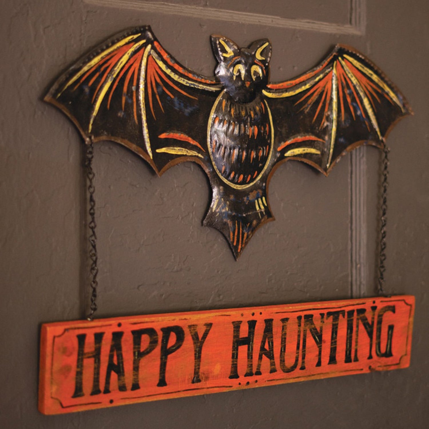 Happy Haunting Bat Door Hanger