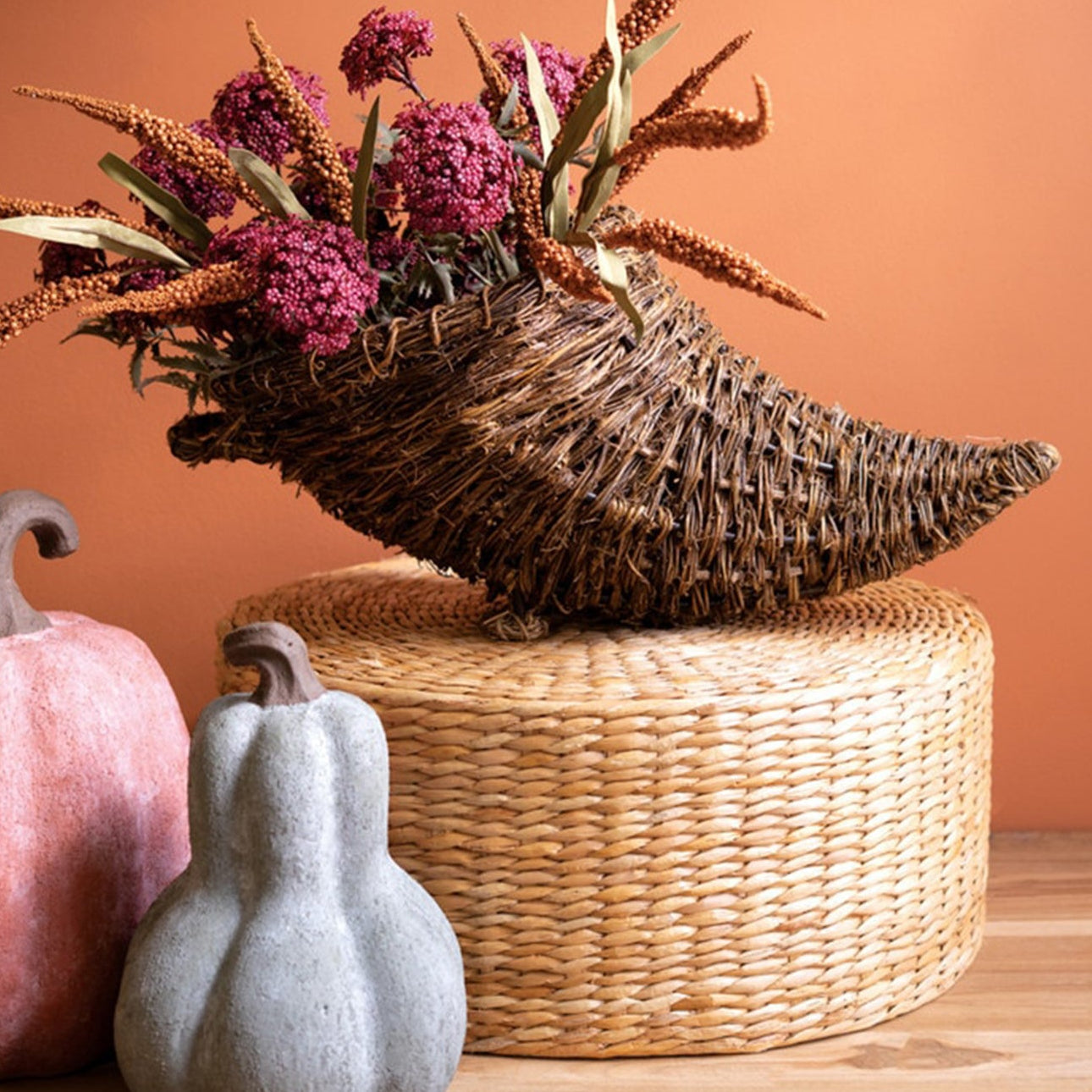Twig and Metal Cornucopia
