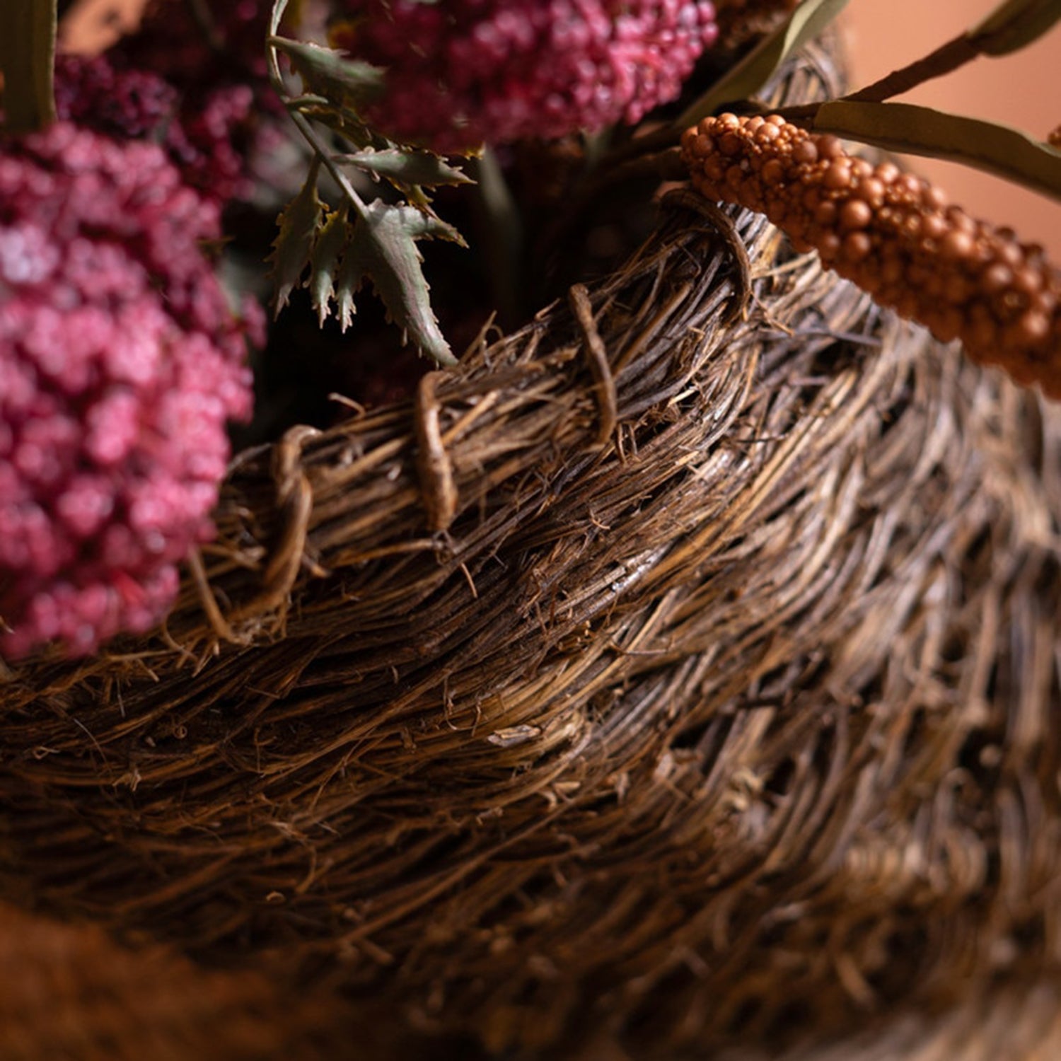 Twig and Metal Cornucopia