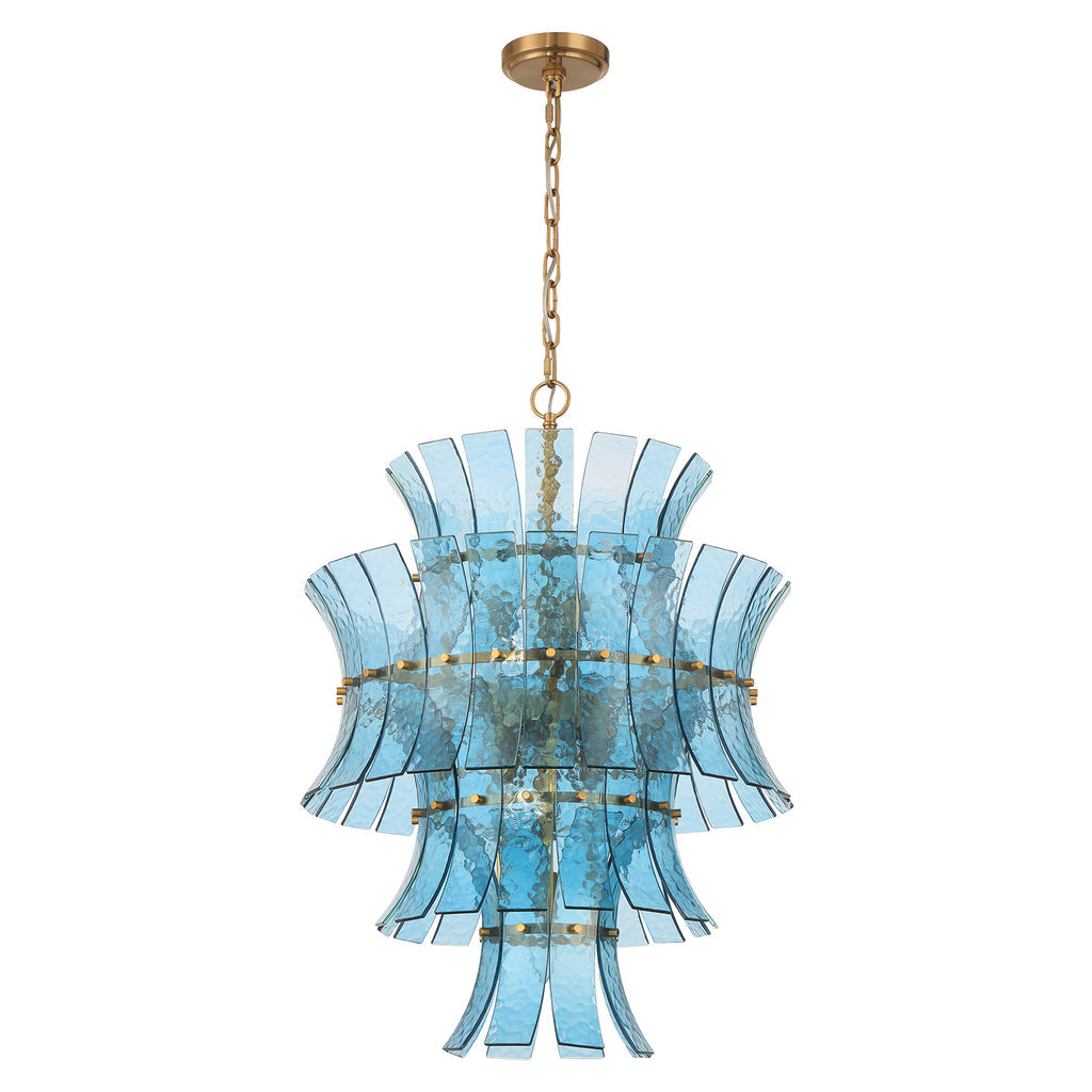 Crystorama Abigail 13 Light Aged Brass Chandelier
