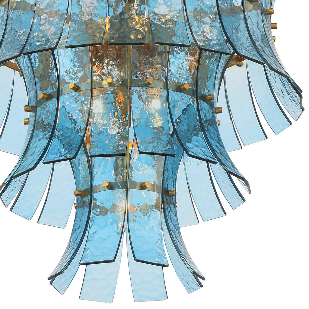 Crystorama Abigail 13 Light Aged Brass Chandelier