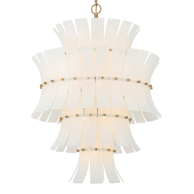 Crystorama Abigail 13 Light Aged Brass Chandelier