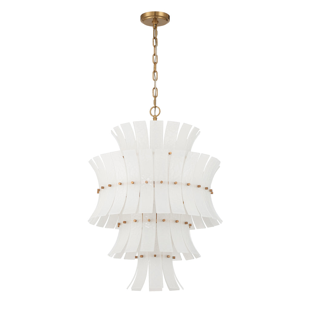 Crystorama Abigail 13 Light Aged Brass Chandelier