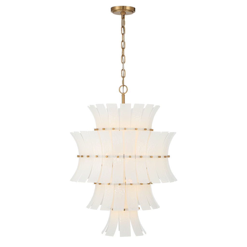 Crystorama Abigail 13 Light Aged Brass Chandelier