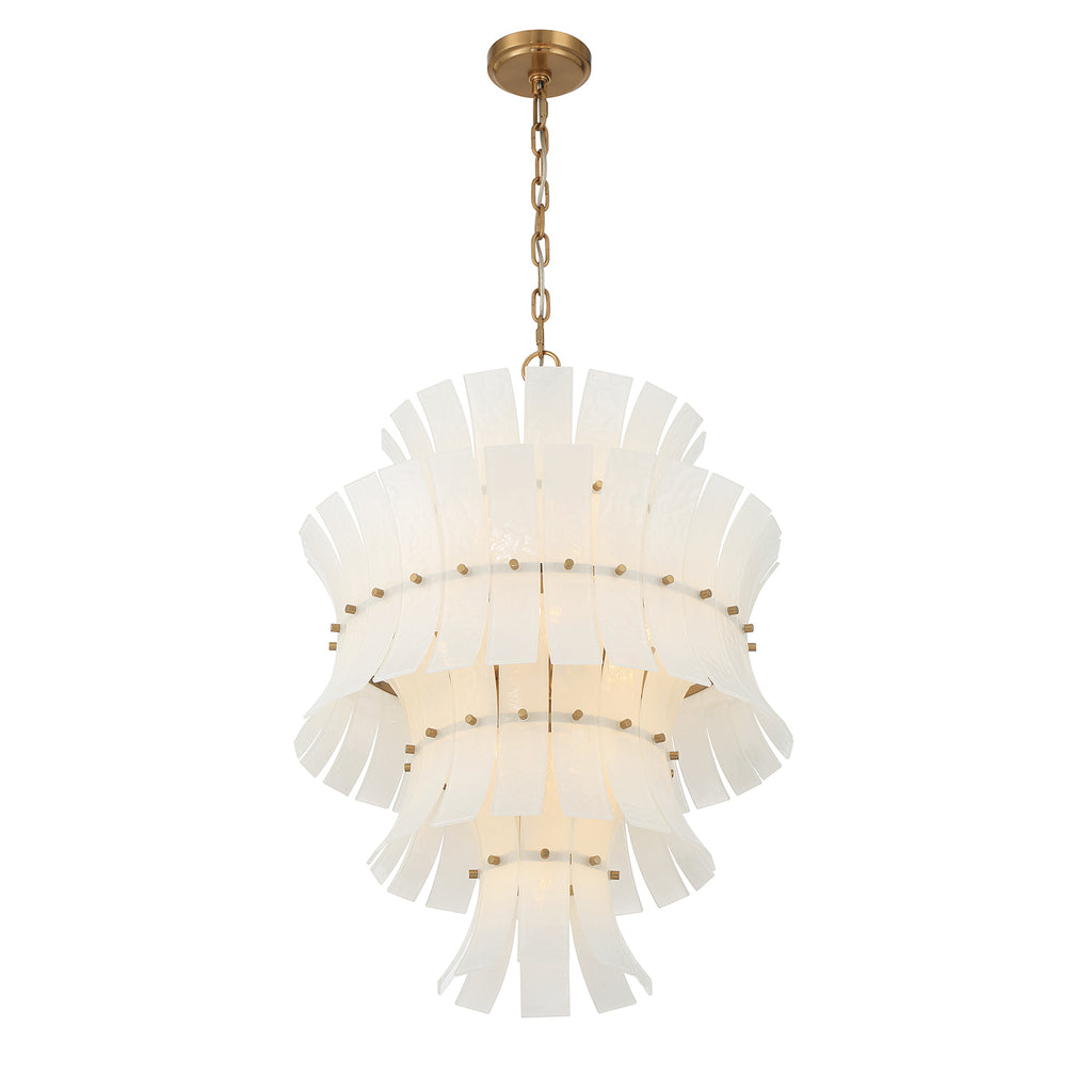 Crystorama Abigail 13 Light Aged Brass Chandelier
