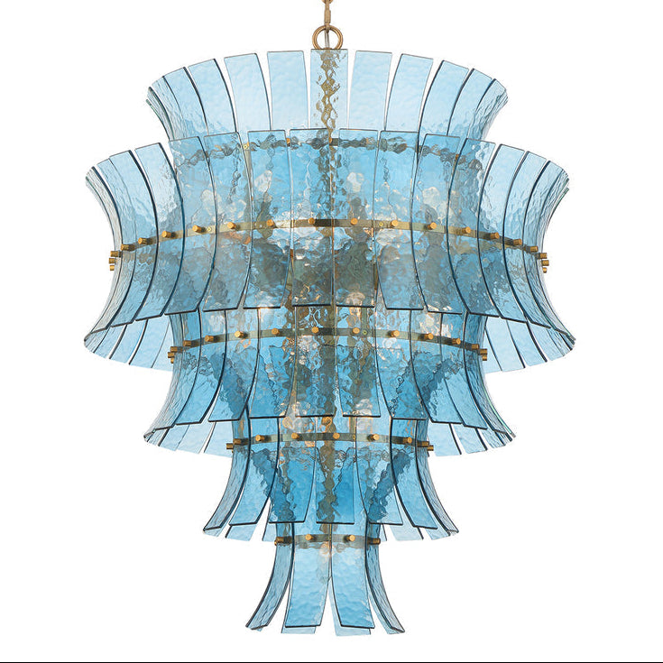 Crystorama Abigail 21 Light Aged Brass Chandelier