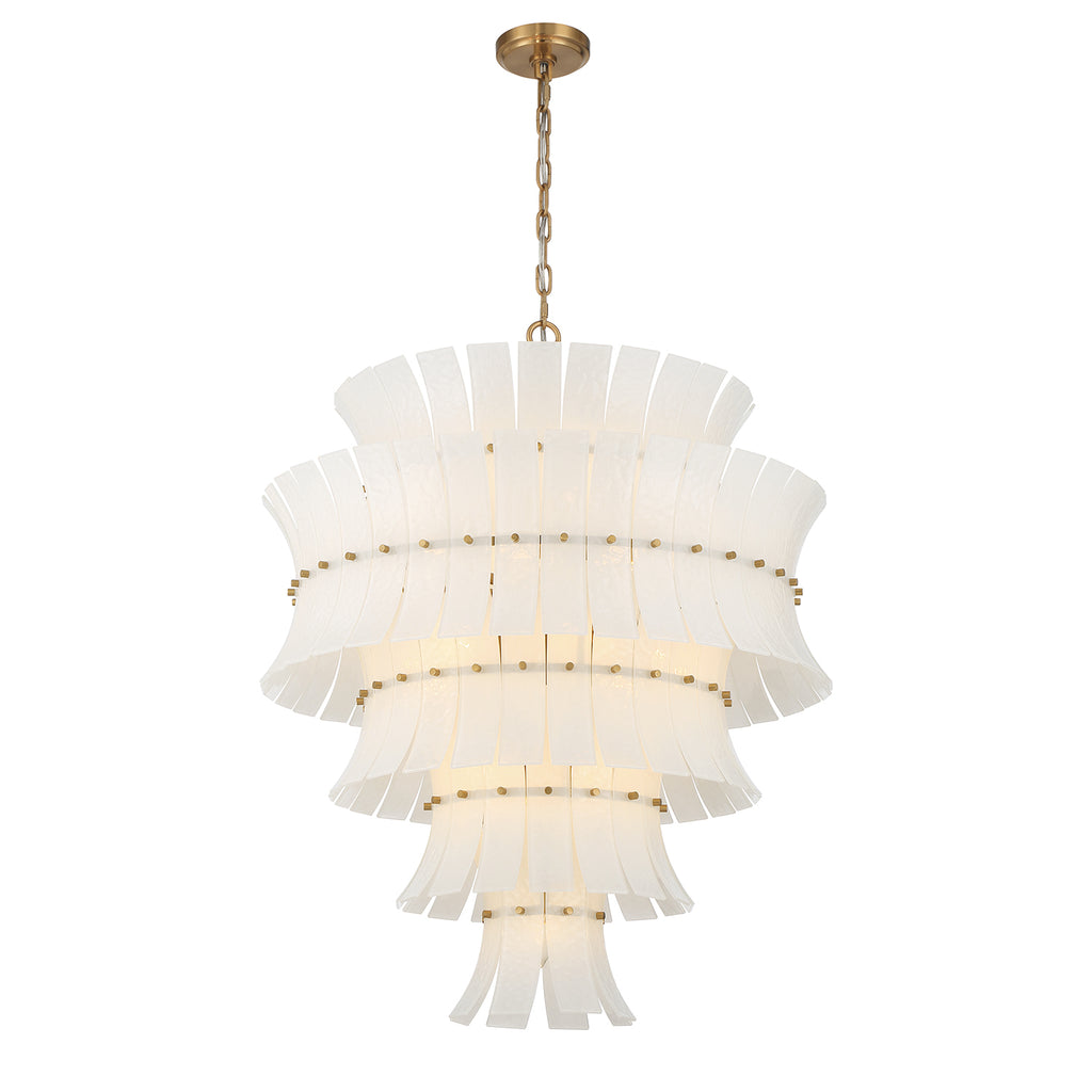 Crystorama Abigail 21 Light Aged Brass Chandelier