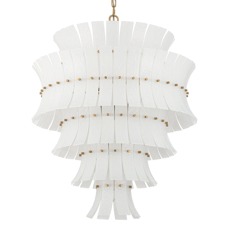 Crystorama Abigail 21 Light Aged Brass Chandelier
