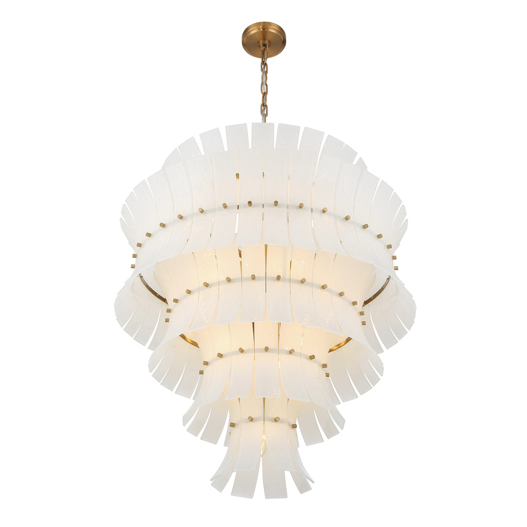 Crystorama Abigail 21 Light Aged Brass Chandelier