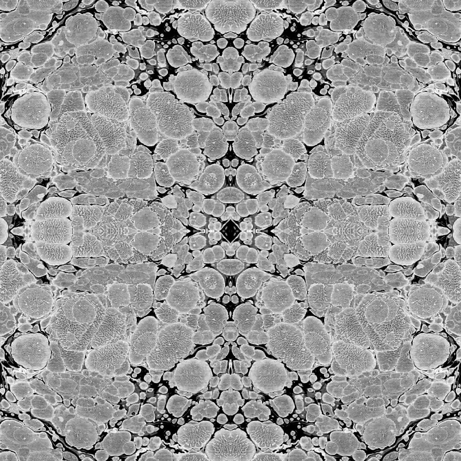 Mitchell Black Steel Kaleidoscope Wallpaper
