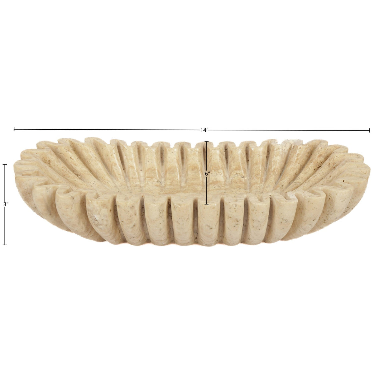 Valenza Travertine Decorative Bowl