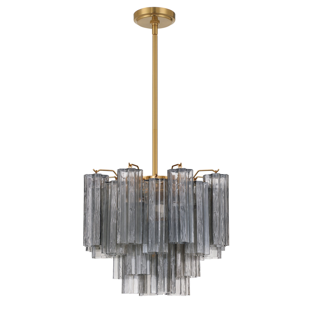 Crystorama Addis 4 Light Aged Brass Mini Chandelier